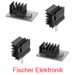 Attachable heatsinks for transistors by Fischer Elektronik